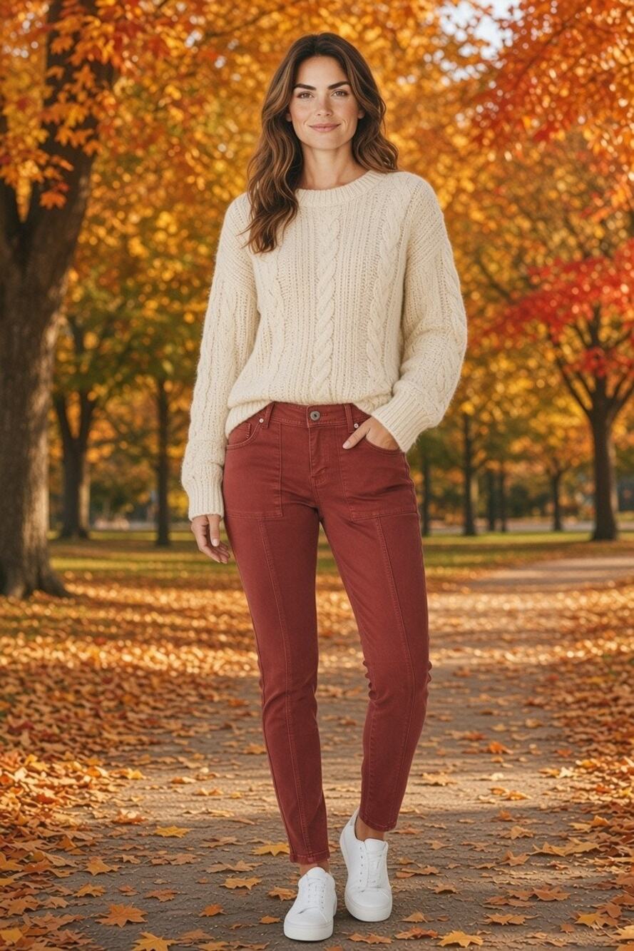 Anthropologie Rust Stretch Jean Size 28 soft retro comfy fall y2k fall winter